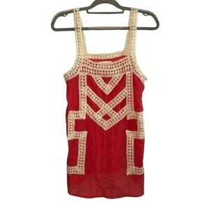 Alythea Women's Salmon Pink Ivory Knitting Tank Top Blouse‎